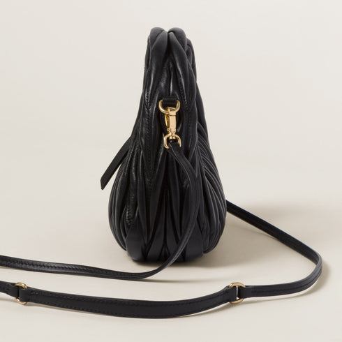 Miu Miu Wander matelassé nappa leather hobo mini-bag